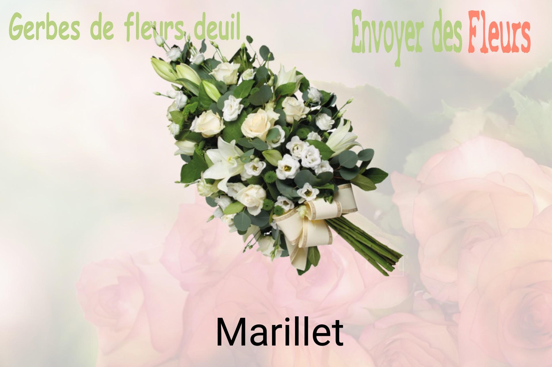 Gerbe de fleurs de deuil livrée à Marillet